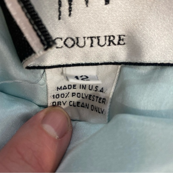 Mary McFadden Couture Vintage Blue 2 Piece Set Wide Leg Pants Tank SILK size 12 - Picture 16 of 16